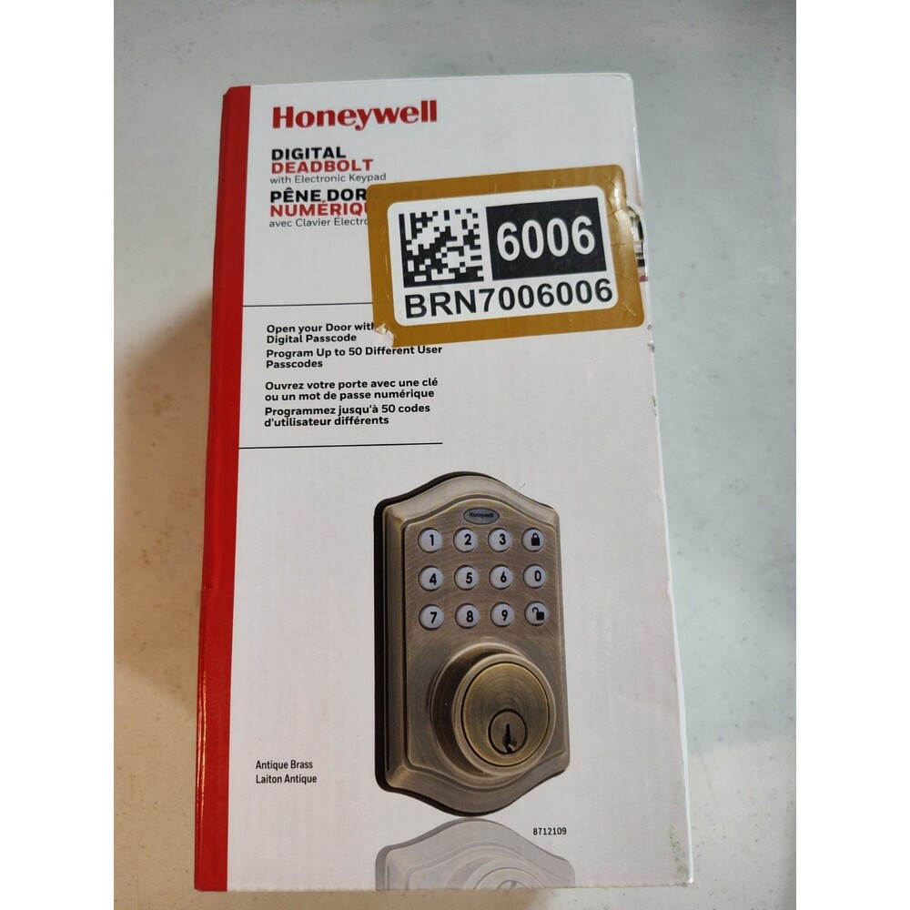 Honeywell Satin Nickel Single Cylinder Electronic Deadbolt Keypad  (968)